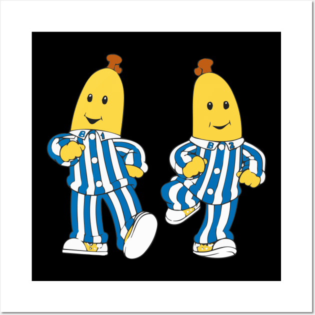 Bananas in Pajamas (Pyjamas for you Aussies) Wall Art by stickerfule
